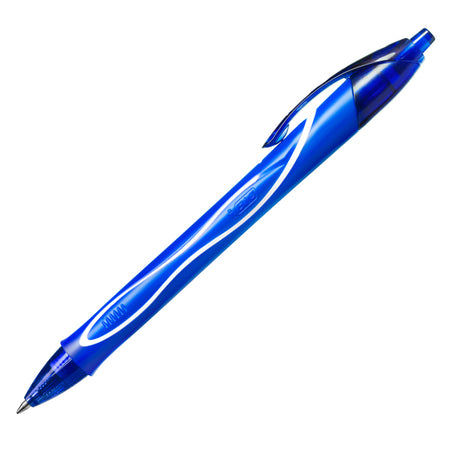 Scatola 12 Penna Sfera Scatto Gelocity Quick Dry Blu Bic
