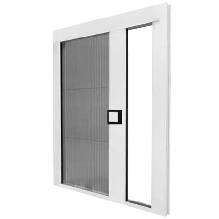 Zanzariera Plissettata su misura ''Aurora'' profilo Grigio 7012 apertura laterale (Made In Italy)