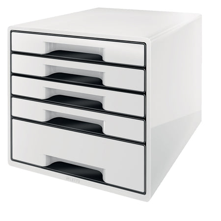 Cassettiera Drawer Cabinet Cube 5 Bianco Leitz