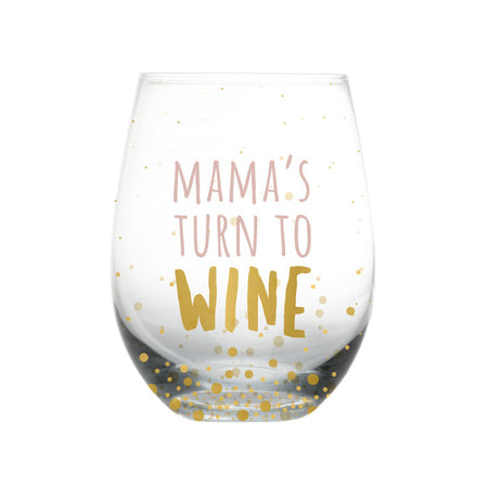 Bicchiere da vino regalo per la mamma Pearhead - Mama's Turn to Wine