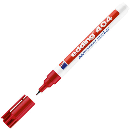 Marcatore Permanente Extra-Fine Edding 404 Punta 0,75Mm Rosso
