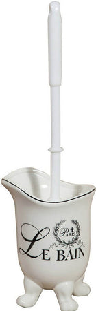 Biscottini Portascopino in porcellana bianca decorata "Le Bain Paris" L12xPR10xH16,2 cm