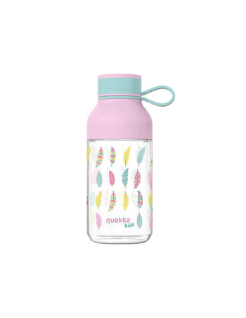 Quokka Ice Kids with strap - Ecozen Water Bottle 430 ml with strap (Feathers)