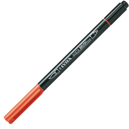 Pennarello A 2 Punte Aqua Brush Duo Rosso Saturno Lyra