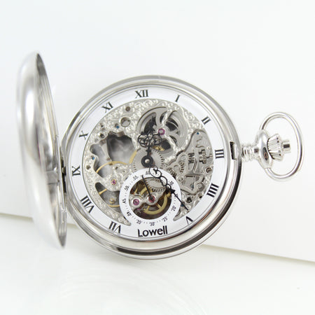 Orologio da tasca carica manuale Lowell con movimento a vista