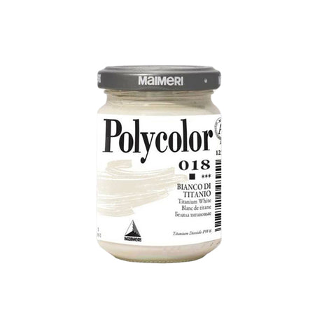 Colore Vinilico Polycolor Vasetto 140 Ml Bianco Titanio Maimeri