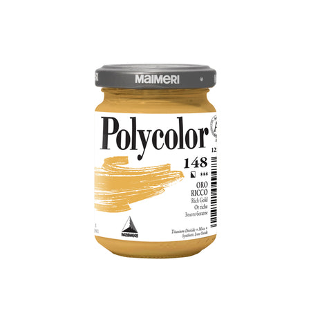 Colore Vinilico Polycolor Vasetto 140 Ml Oro Ricco Maimeri