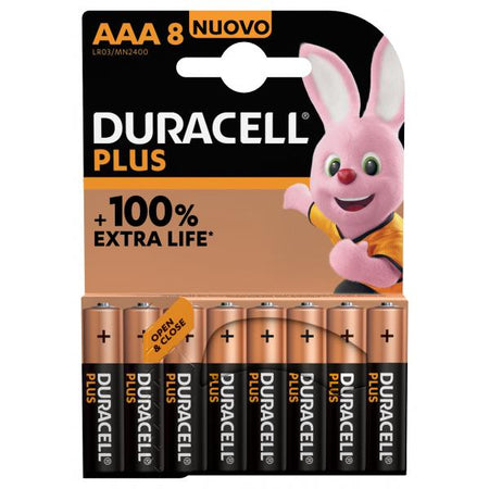 PILE DURACELL MINI STILO AAA PLUS 100 8P