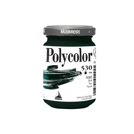 Colore Vinilico Polycolor Vasetto 140 Ml Nero Maimeri
