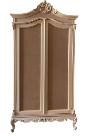 MOBILI 2G - Armadio 2 porte classico barocco Legno grezzo 114x63x214