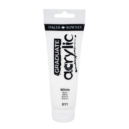 Colore Acrilico Fine Graduate Tubo 120 Ml Bianco Daler Rowney