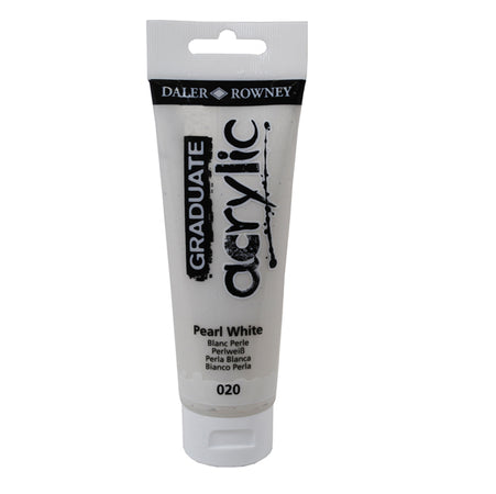 Colore Acrilico Fine Graduate Tubo 120 Ml Bianco Perla Daler Rowney
