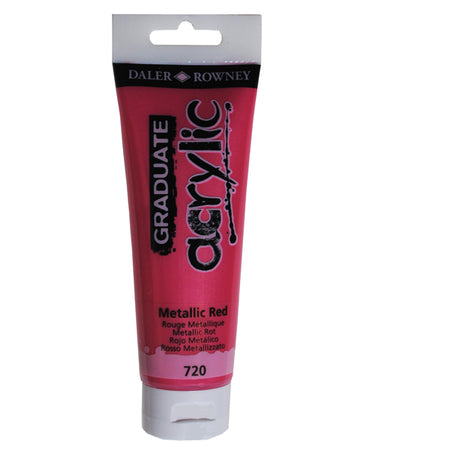 Colore Acrilico Fine Graduate Tubo 120Ml Rosso Metal Daler Rowney