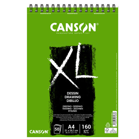 Album Spiralato Lato Corto Xl Drawing A4 50 Fg. 160 Gr. Canson
