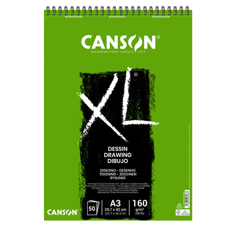Album Spiralato Lato Corto Xl Drawing A3 50 Fg. 160 Gr. Canson