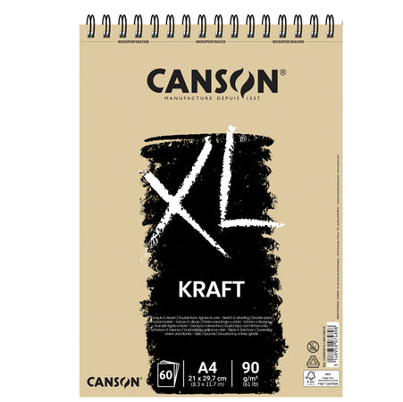 Album Spiralato Lato Corto Xl Kraft A4 60 Fg. 90 Gr. Canson