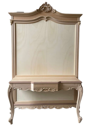 MOBILI 2G - Pannello ingresso con consolle classico barocco Legno grezzo 151x46x230