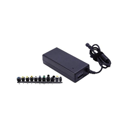 Alimentatore universale a tensione variabile 90w - ingresso 100~240Vca, uscita 15-16-18(18,5)-19(19,5)-20-22 Vcc - corrente max 6A - 9 spinotti a corredo