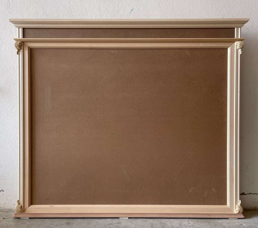 MOBILI 2G - Porta tv con pannello classico barocco Legno grezzo 174x60x189
