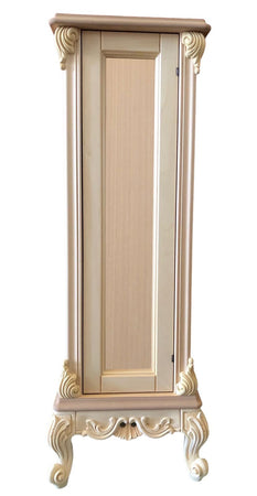 MOBILI 2G - Porta vasi credenzina classico barocco Legno grezzo 41x41x110