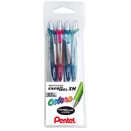 Astuccio 4 Colori Roller Scatto Energel Xm Click Pentel