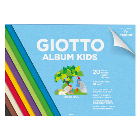 Album Kids Carta Colorata 2+ F.To A4 120Gr 20Fg Giotto
