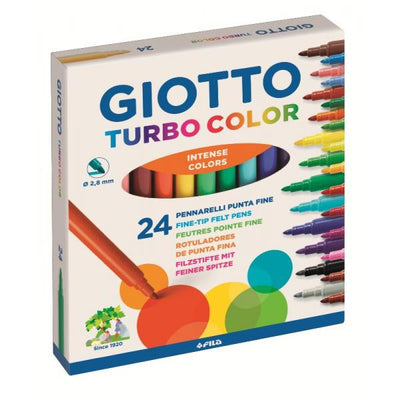 Pennarelli Turbo Color Giotto - Colori assortiti - conf. 24 pezzi