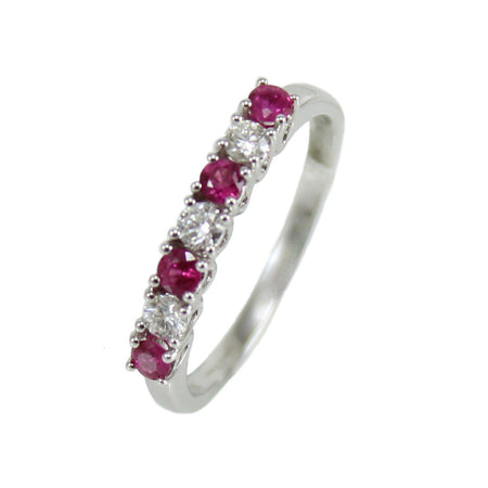 Anello donna riviera 7 pietre Mirco Visconti oro rubini e diamanti