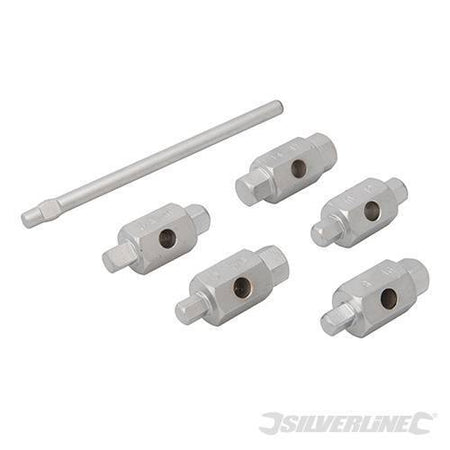 Kit di chiavi per il drenaggio dell'olio Silverline 6 pezzi Silverline