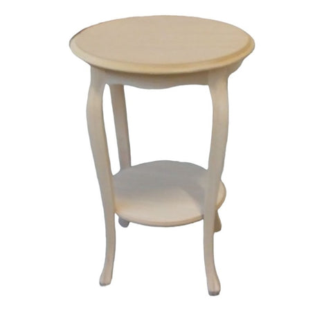 MOBILI 2G - Tavolino rotondo fisso Legno grezzo 48x48x75
