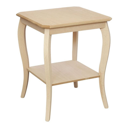 MOBILI 2G - Tavolino quadrato Legno massello grezzo 50x50x63