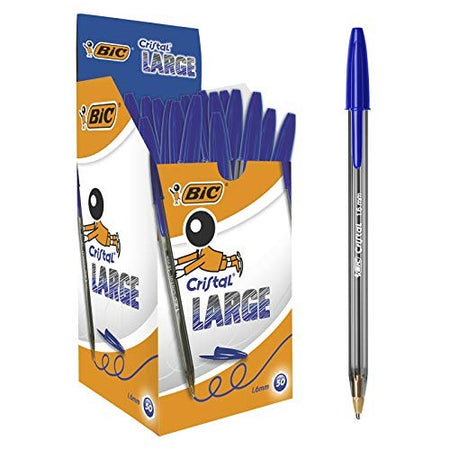 Bic, Penne Cristal Large 1.6 Blu 50 pz.