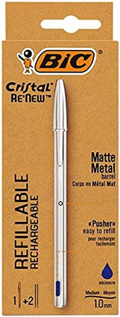 Bic, Penne Cristal Re New Argento Blu
