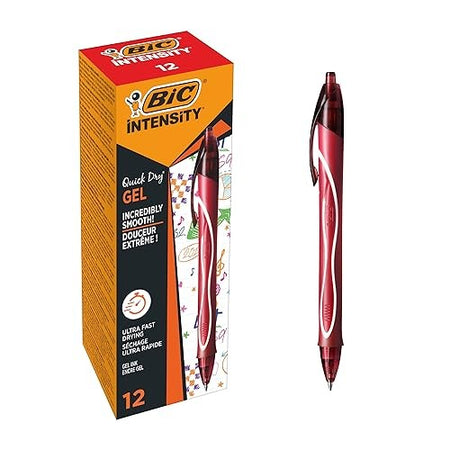 Bic, Penne Gelocity Quick Dry Rosso 12 pz.