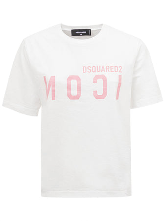 DSQUARED2 T-Shirt con Logo Dsquared2 Icon. da donna
