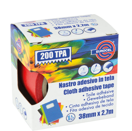 Nastro Adesivo Telato Tpa Rosso 200 38Mmx2,7Mt Eurocel