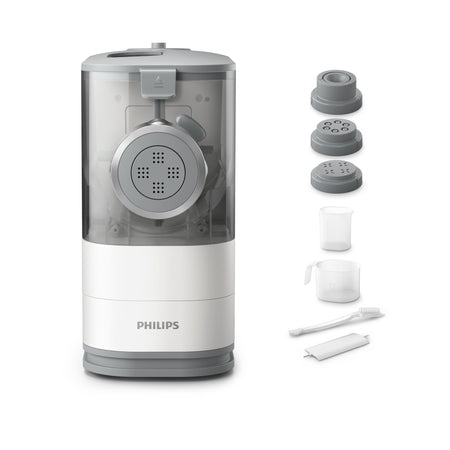 Philips viva collection 5000 series, macchina per la pasta fresca, pasta maker hr2345/19 - compatto, con 4 trafile