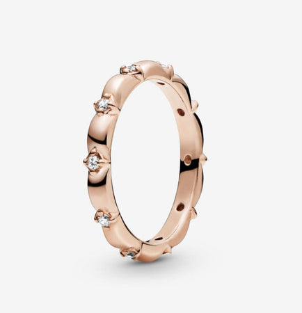Pandora anello a fascia petali di fiore