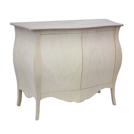 MOBILI 2G - Credenza sagomata 2 porte Legno grezzo 120x54x94 (2146)