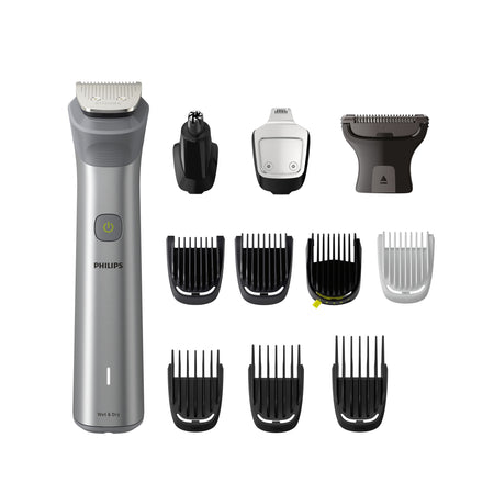 Philips multigroom series 5000 rasoio rifinitore all-in-one 12 in 1 con 12 accessori per viso, testa e corpo mg5940/15