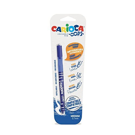 Carioca Oops, Penna Cancellabile Ricaricabile, Colore Blu