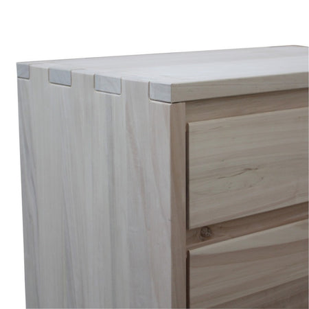 MOBILI 2G - Cassettiera Classica 7 Cassetti In Legno massello Grezzo 70x45x137 (3222)