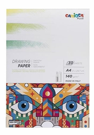 Carioca Plus Carta Da Disegno, Drawing Paper A4 30 Fogli