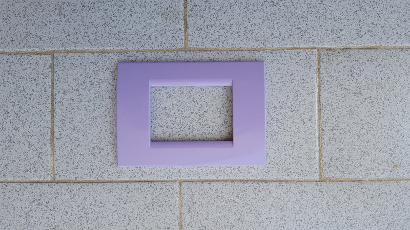 PLACCA LILLA IN ABS PER SCATOLE RETTANGOLARI SERIE SOFT 3/4/6 POSTI