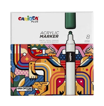 Carioca Plus Marker Acrilici Hard Box da 8