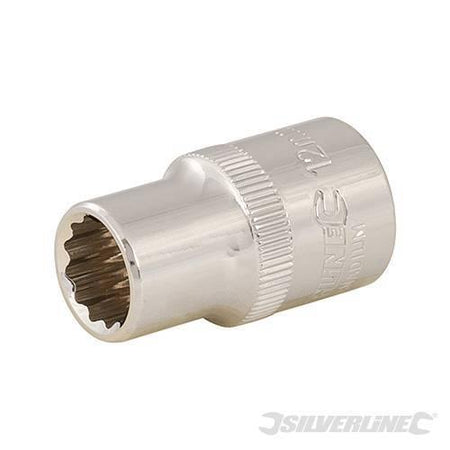 Inserto Metrico Bi-Esagonale, Chiave a Bussola 1/2" in Acciaio Silverline Silverline