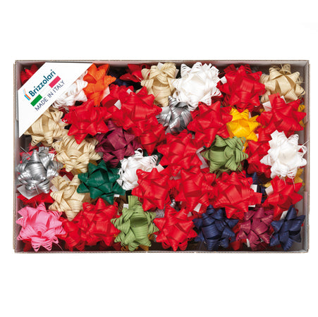 100 Stelle Rafia Sintetica 6802 14Mm Assortimento Natale Brizzolari