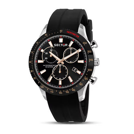 Sector Orologio uomo cronografo 270 cassa acciaio 45 mm cinturino silicone nero