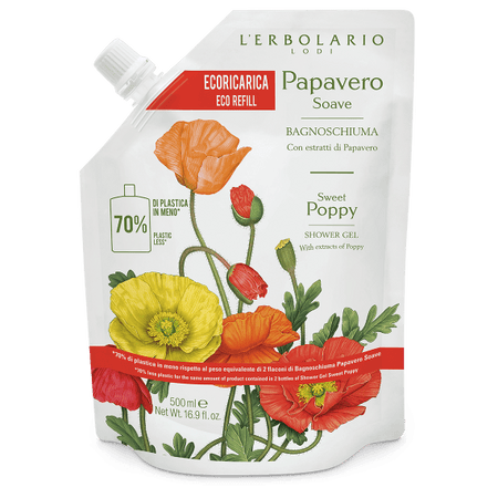 Ecoricarica Bagnoschiuma Papavero Soave