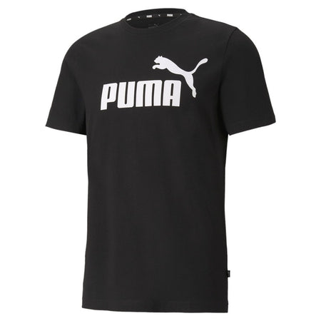 PUMA Logo Ess Tee Maglietta, Puma Black, Uomo